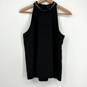 Brixon Ivy Yuri Embellished Halter Top Black Size Large New with tags!
